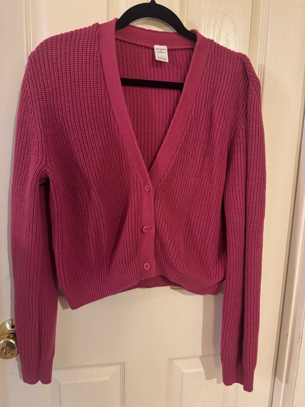 Wilson Pink Knit Button-Front Women’s Sweater Cardigan